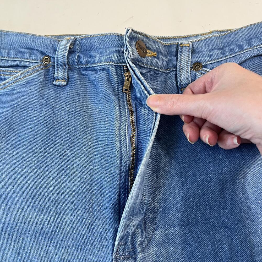 Vintage Wrangler Jeans Womens 31 High Rise Bell Flare Western Wrapid Transit 70s - Picture 9 of 16